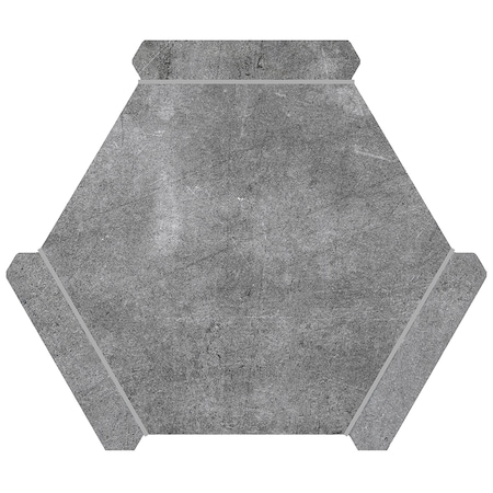 Apollo Tile Aureole 8.66 in. x 9.84 in. Matte Coin Gray Porcelain Hexagon Wall and Floor Tile (8.07 sq ft/case) - 18 Sheets ENC88LANWHTA